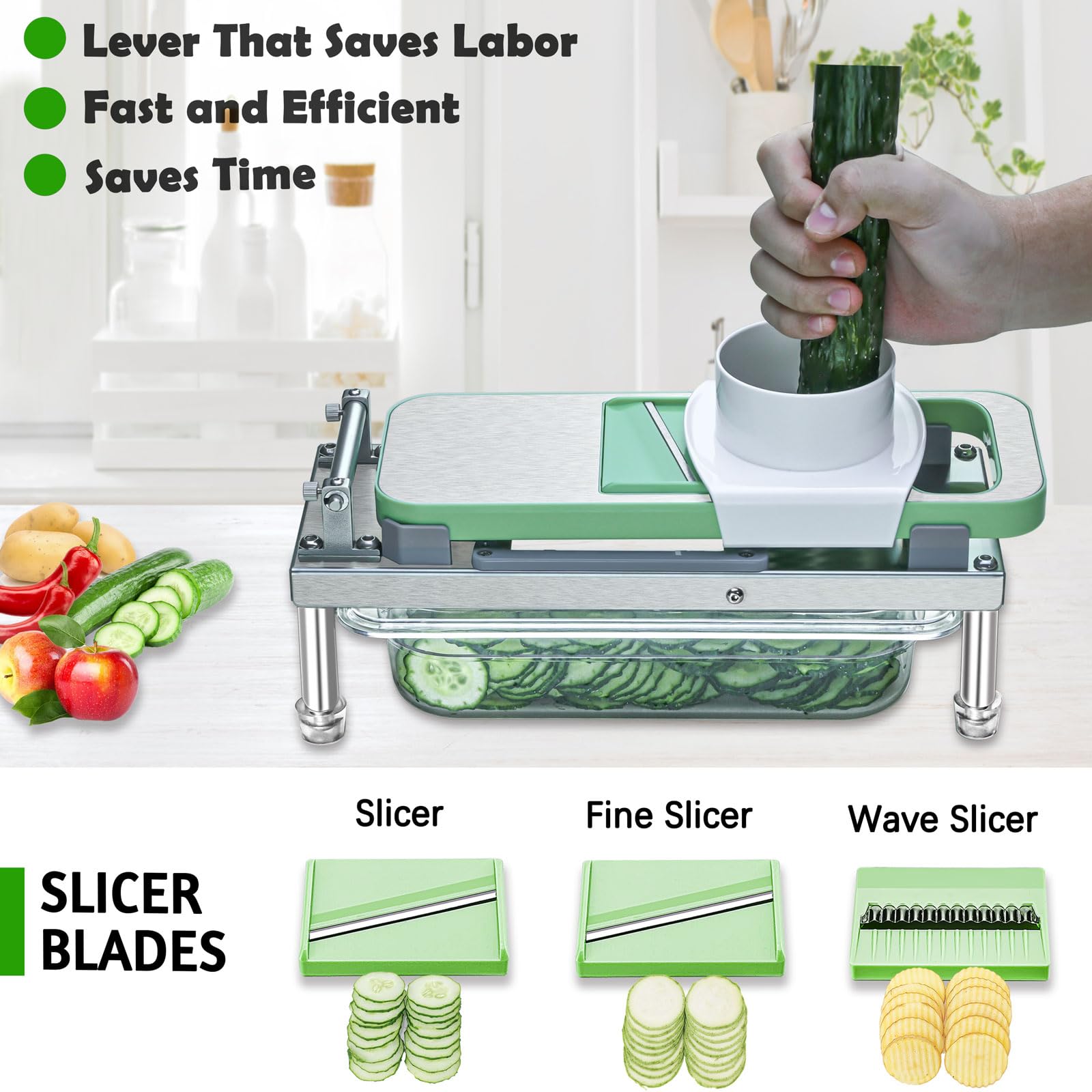 Goldtree Vegetable Chopper with container keeps chopped ingredients ready to use.