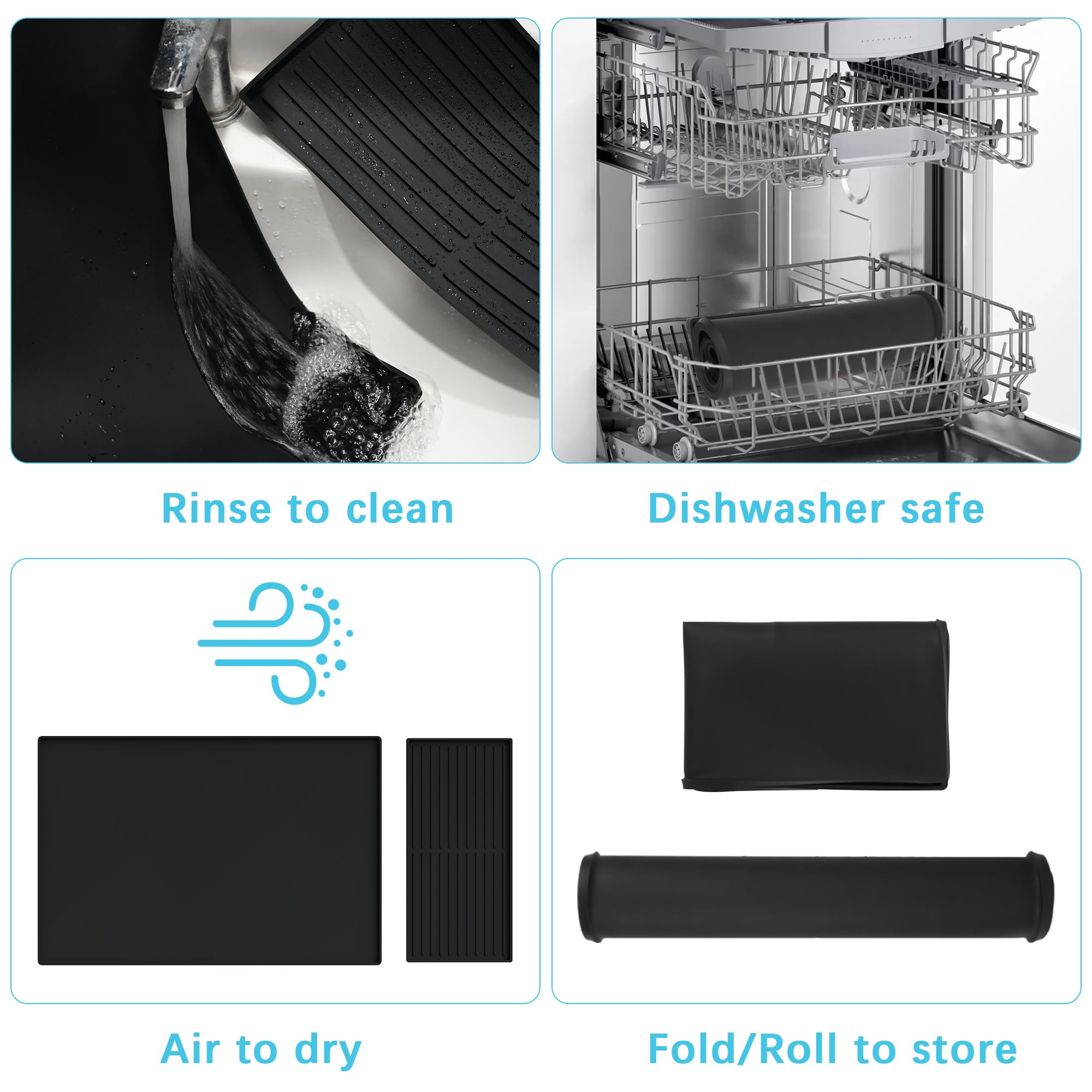 Golener easy-clean mat that wipes clean or dishwasher-safe for quick maintenance