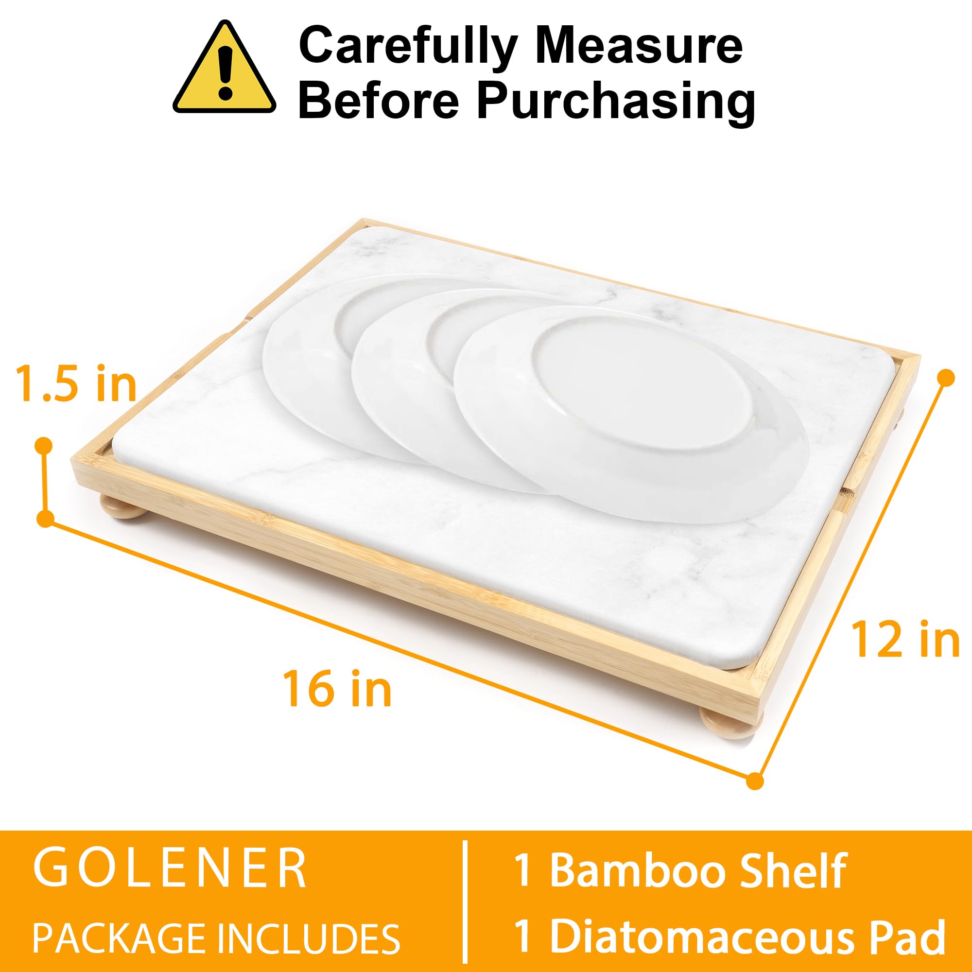Golener kitchen drying mat organizer keeps counters tidy and dry