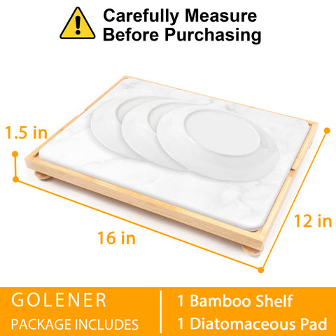 Golener kitchen drying mat organizer keeps counters tidy and dry