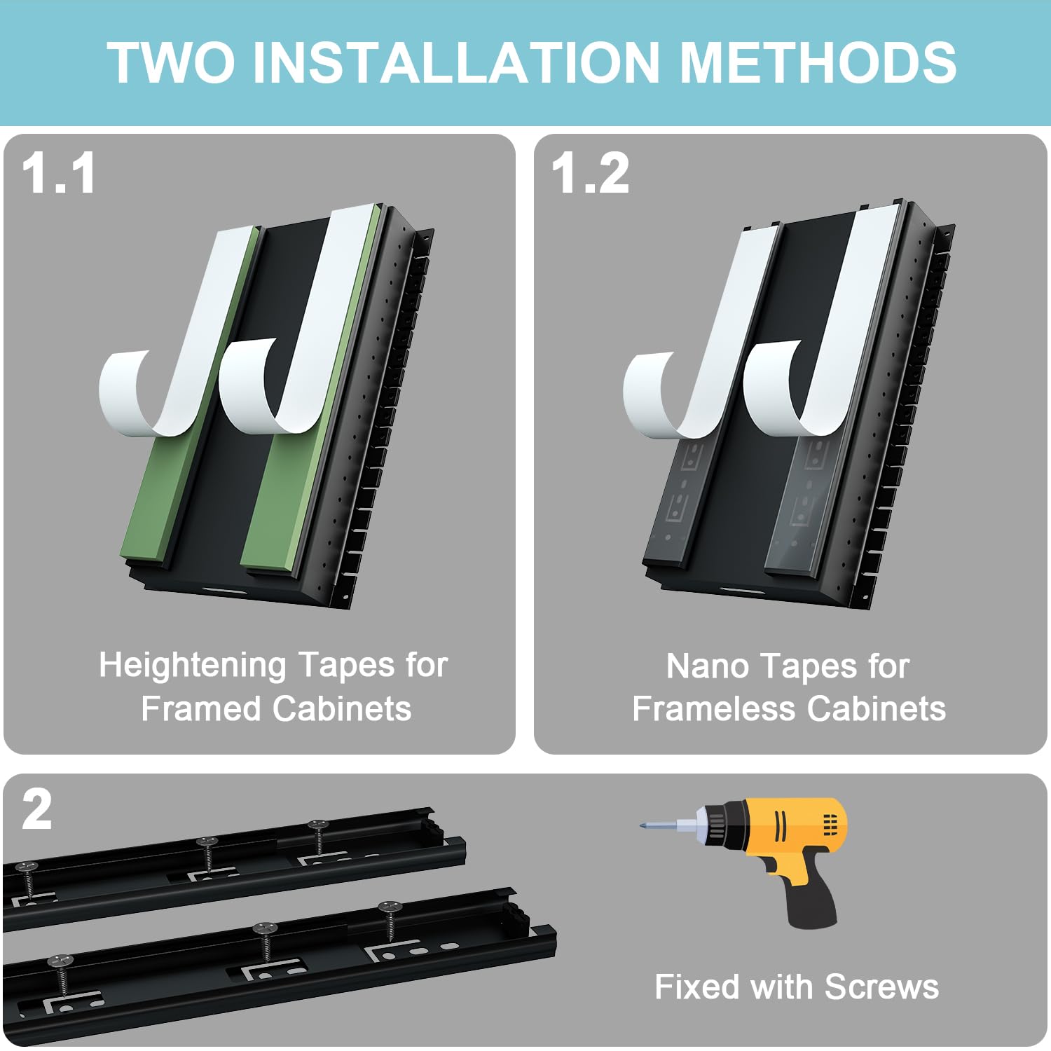 Golener no-drill installation is renter-friendly and simple to set up.