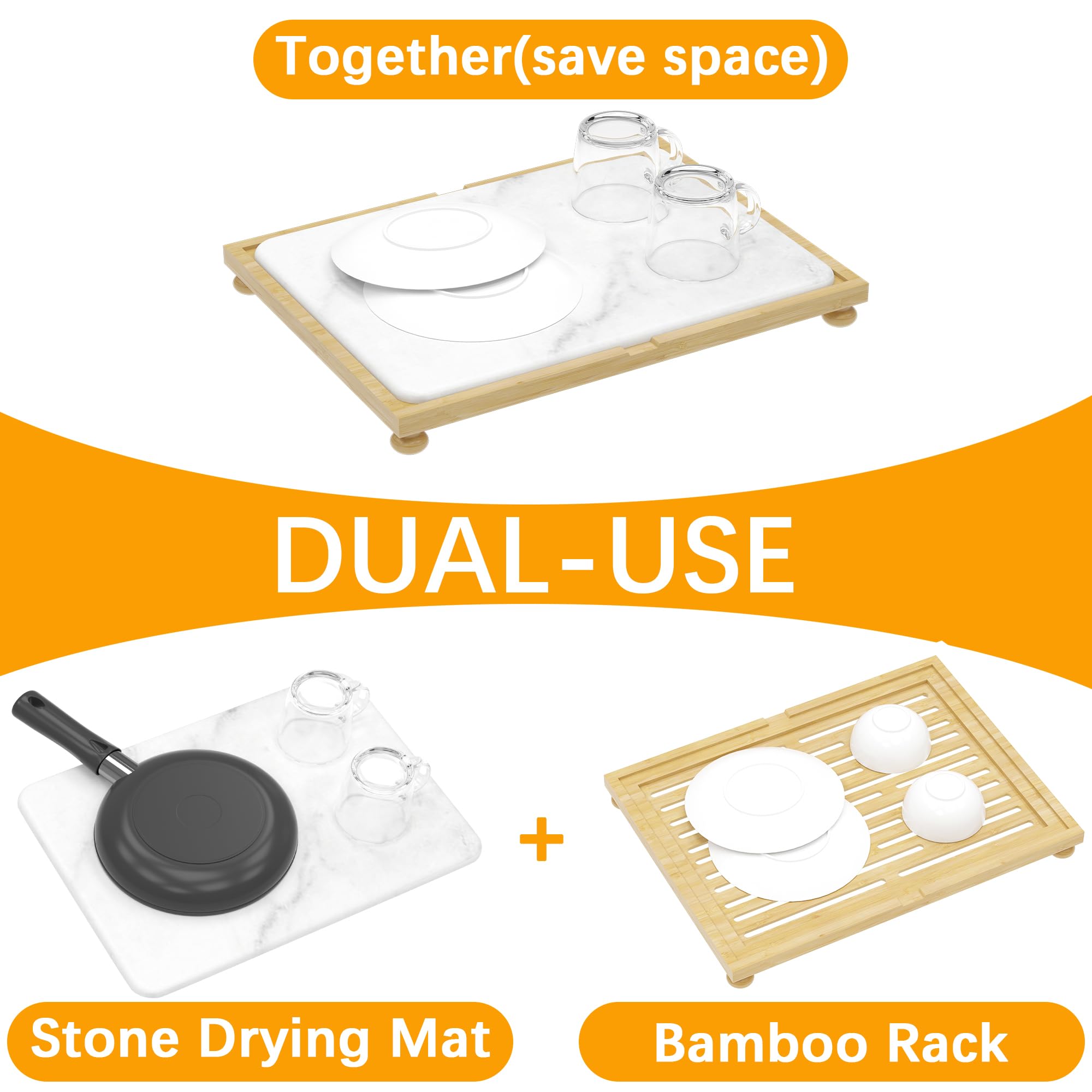 Golener stone drying mat also useful as a bathroom sink tray