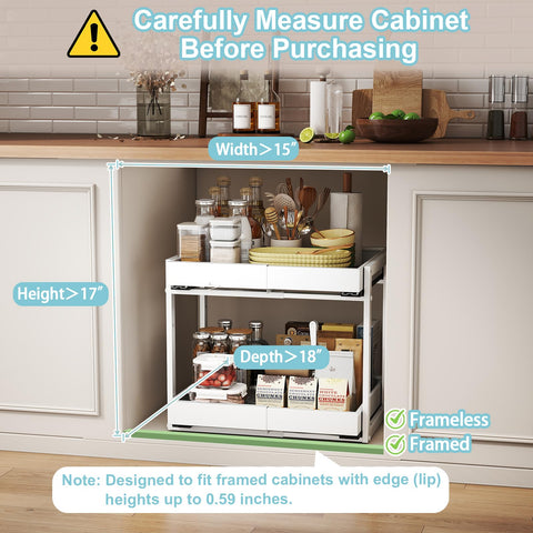 Golener top-tier height settings adapt to cookware or toiletries