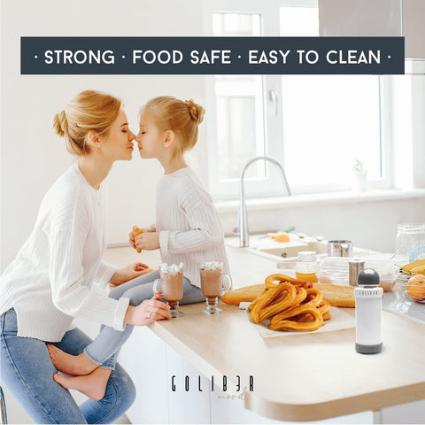 Goliber cleaning brush included for quick maintenance after baking.