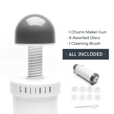 Goliber churro nozzle disc collection shows eight design options.
