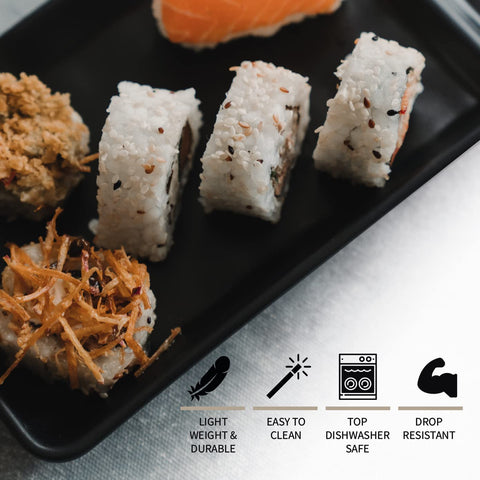 Goliber melamine dishware, durable and light for easy handling.