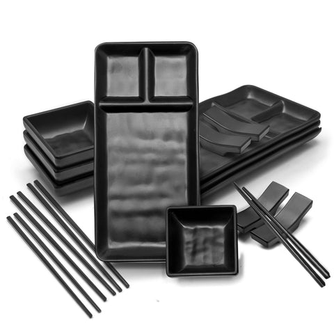 Goliber sushi serving set on the table, perfect for sharing meals with friends.