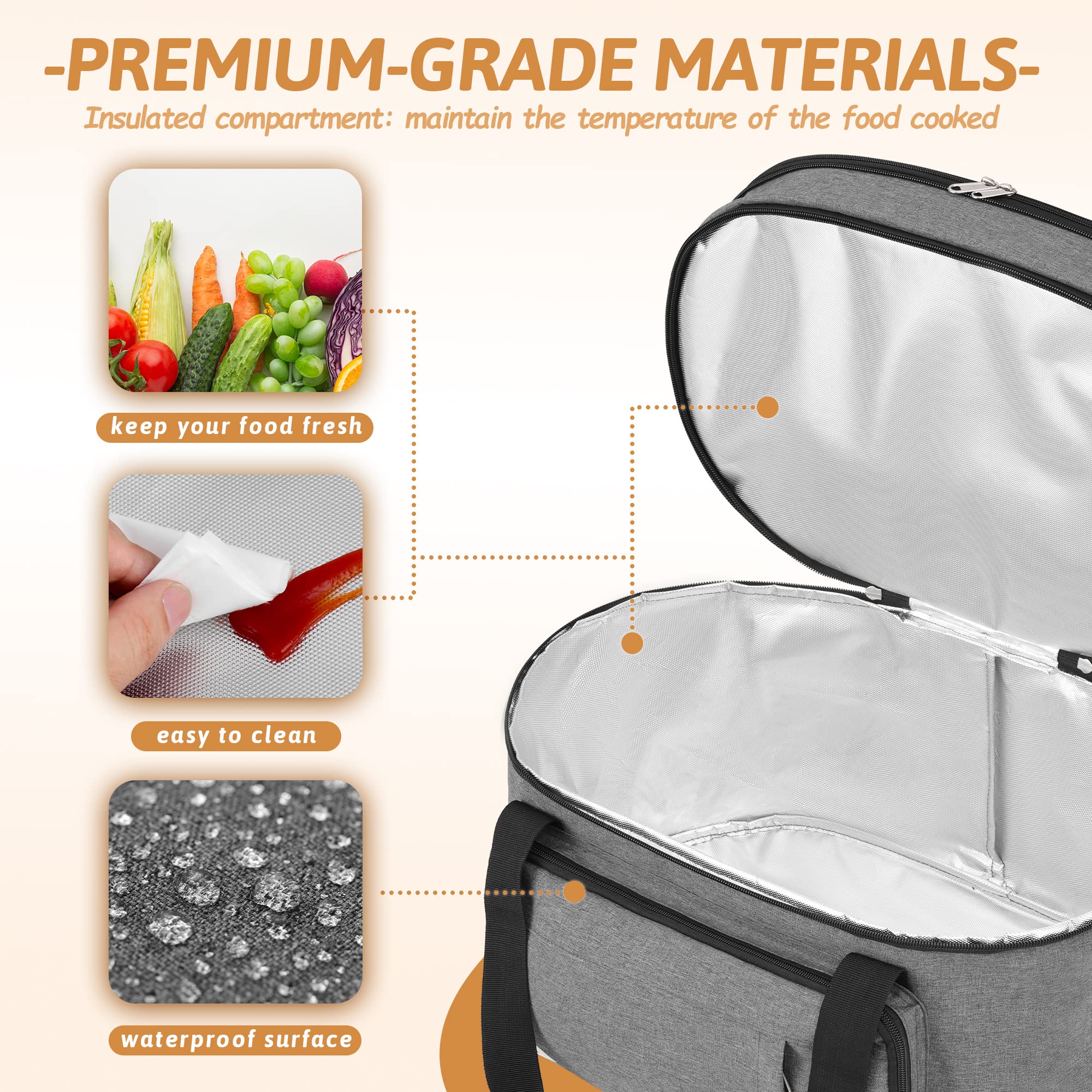 Golkcurx bag front pocket keeps small items within reach.