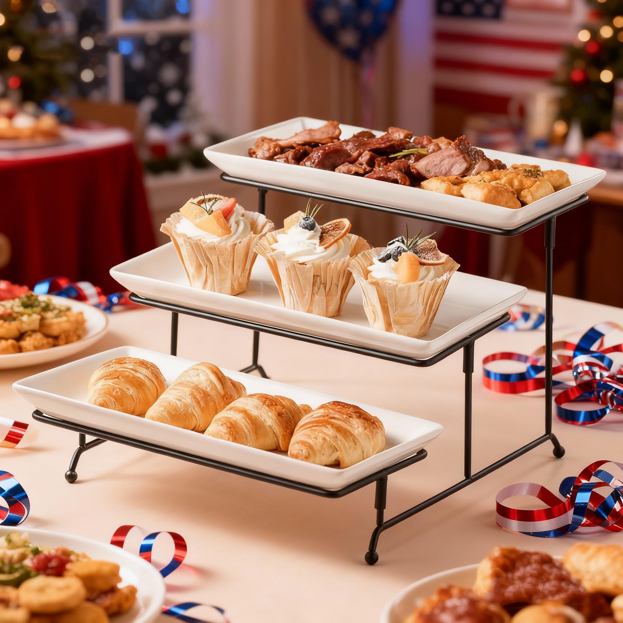 Gomakren appetizers on porcelain tray perfect buffet display