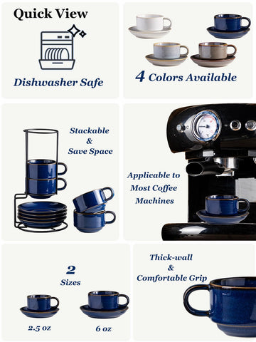 Gomakren cups on metal stand for organized storage