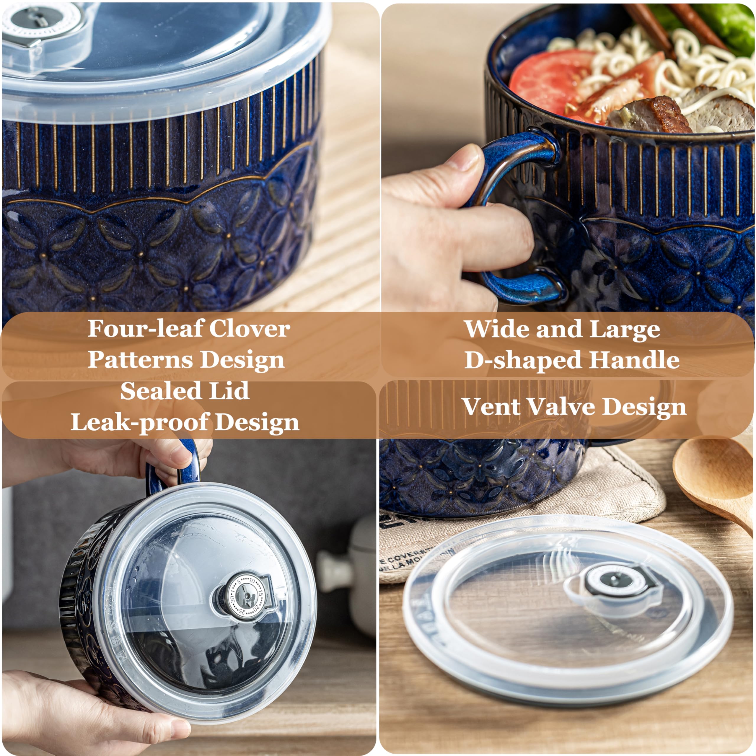 Gomakren ceramic soup mug suitable for reheating leftovers