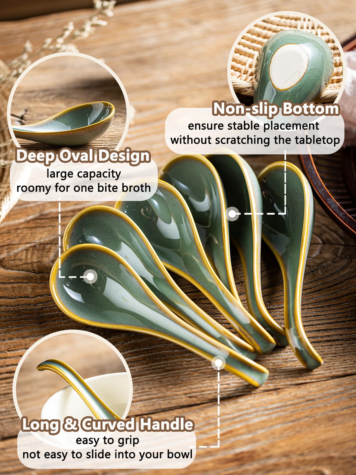 Gomakren lead-free ceramic spoons ensure safe everyday use