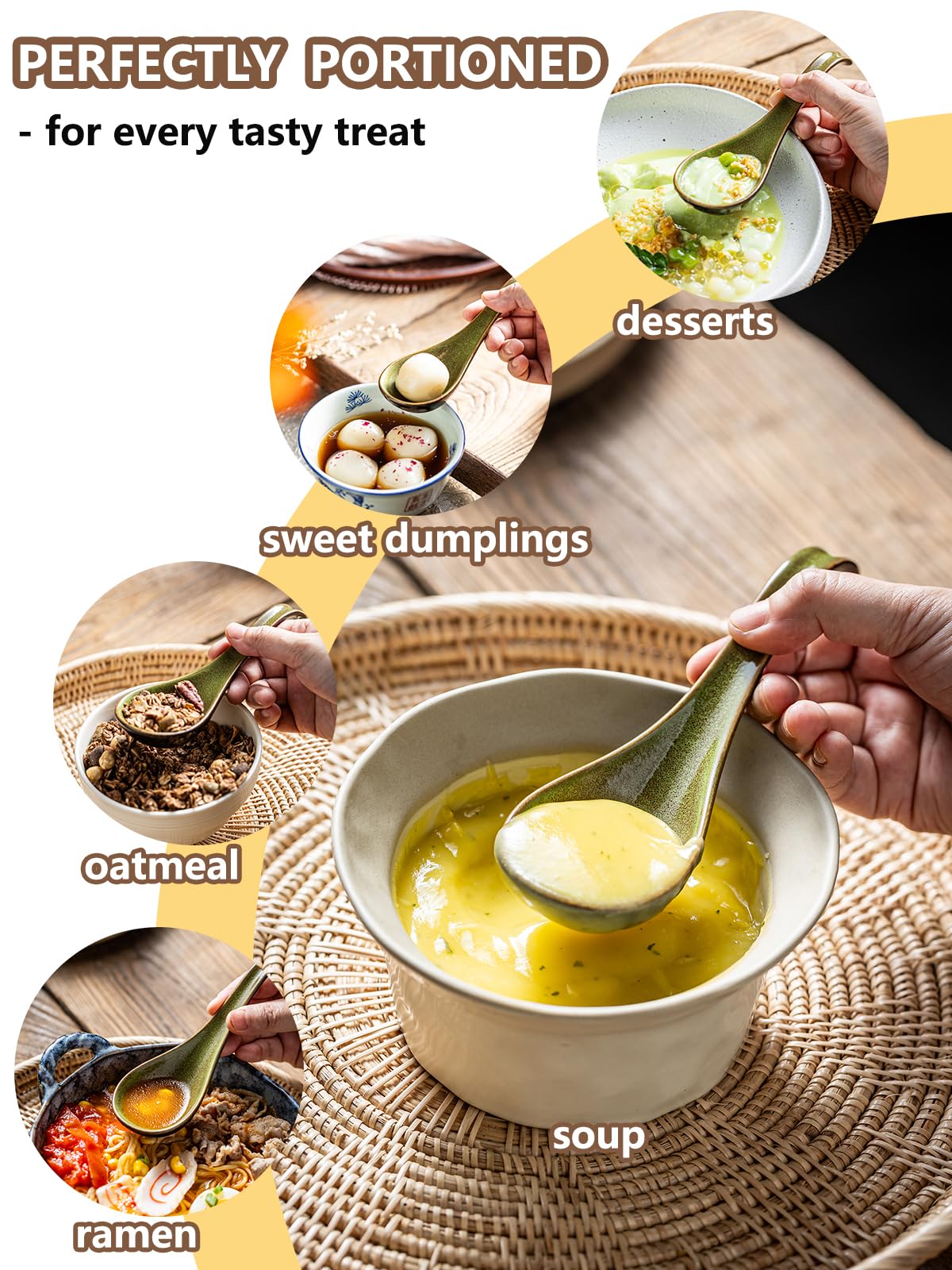 Gomakren spoons are lead-free and cadmium-free for safe hot serving.