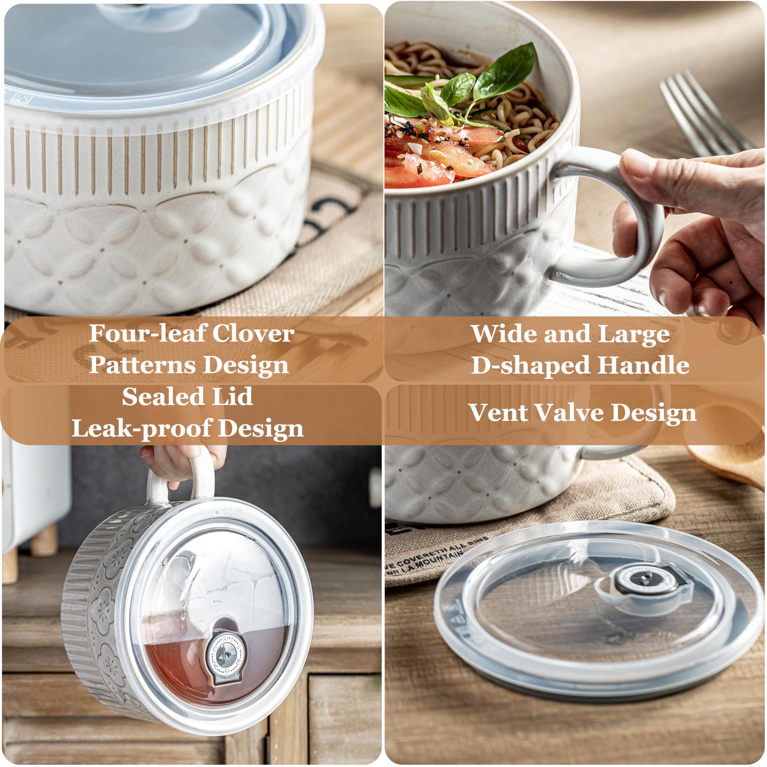 Gomakren porcelain soup bowl emphasizes durability and microwave-safe reheating convenience.