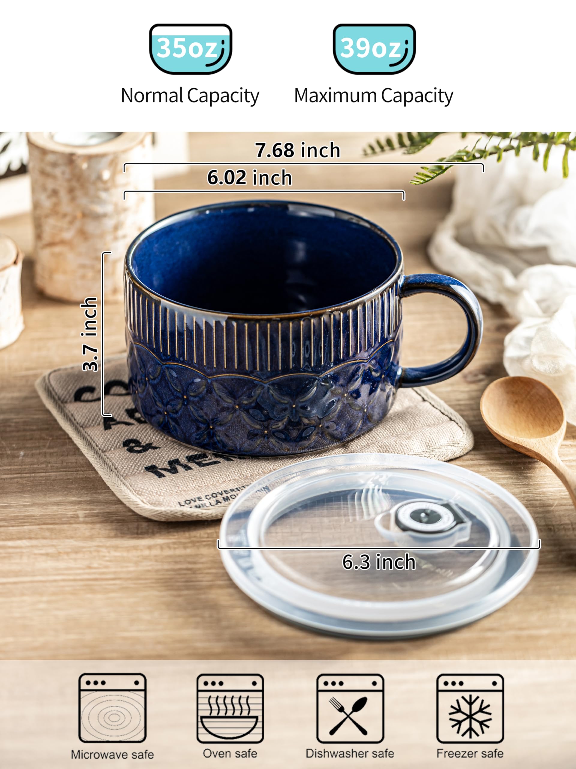 Gomakren ramen bowl with vented lid promotes safe microwaving