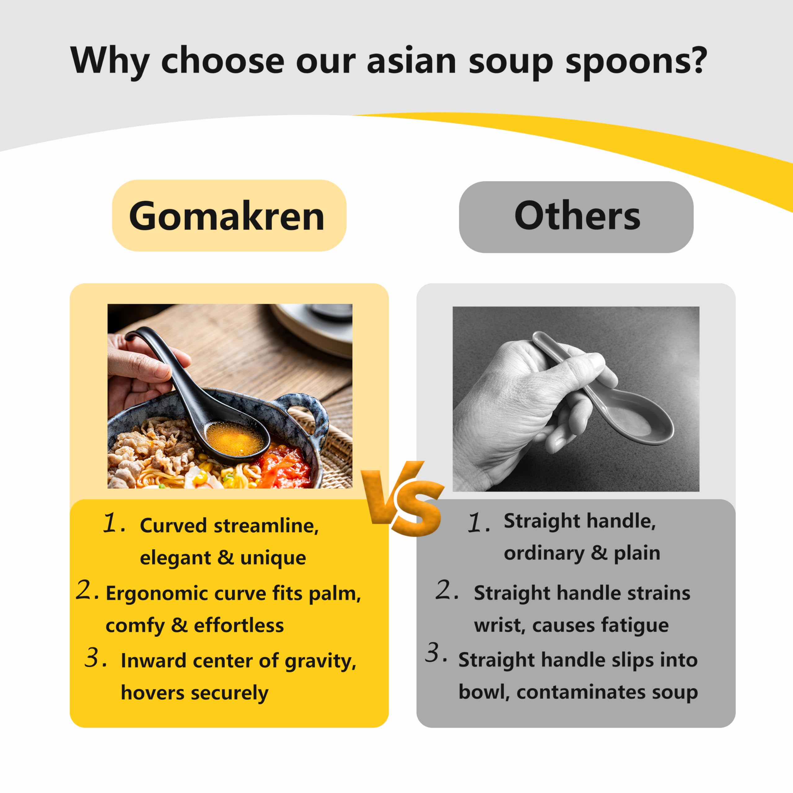 Gomakren spoons ideal for ramen pho miso and noodles
