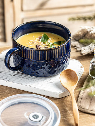 Gomakren bowl with leaf pattern adds decorative flair
