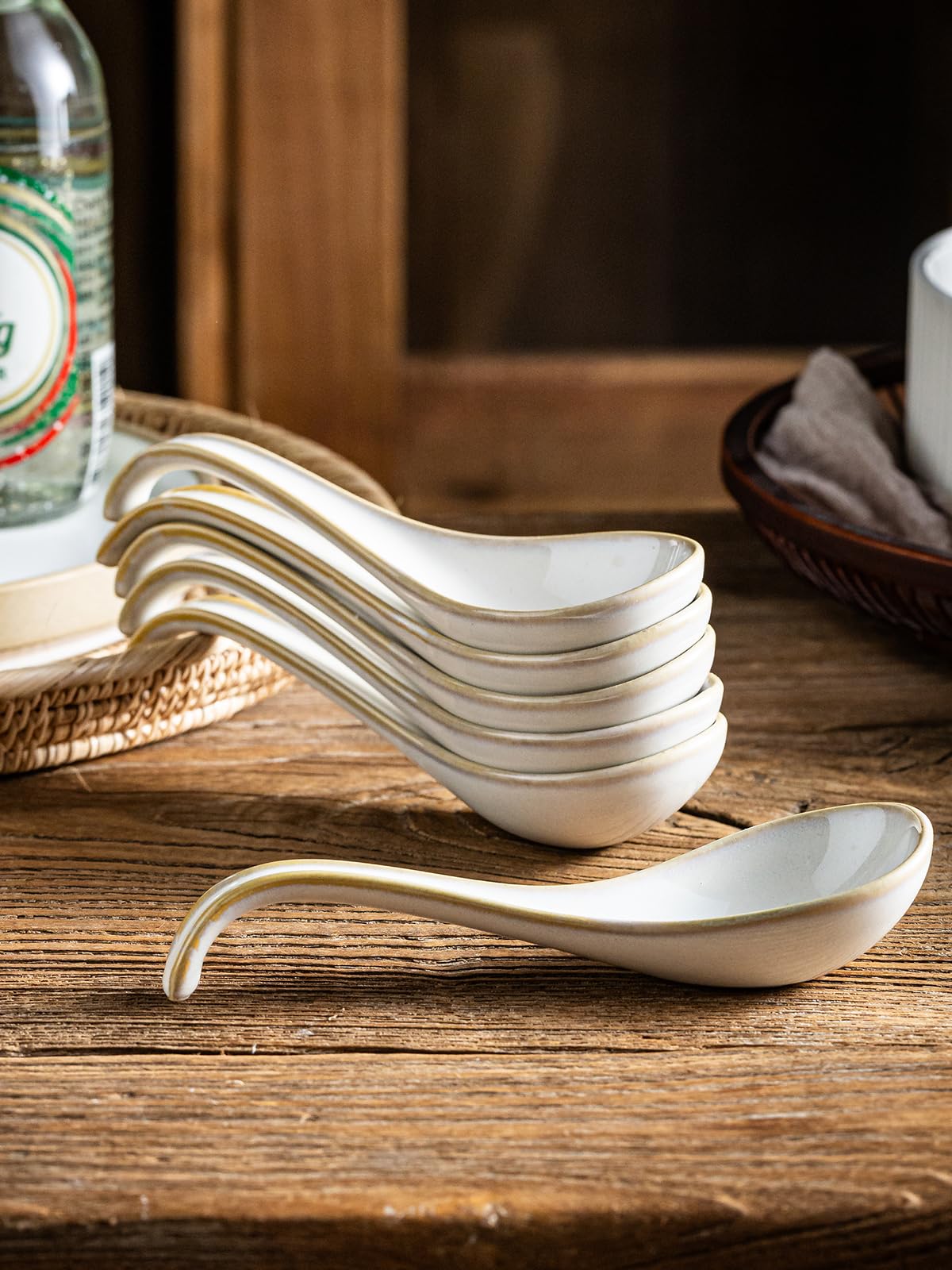 Gomakren ceramic spoons dishwasher-safe for easy cleanup.