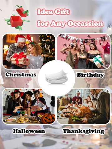 Gomakren stackable platters save space in cabinet or on table