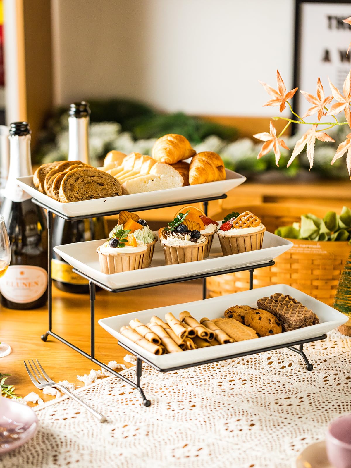 Gomakren stackable porcelain stand saves cabinet space