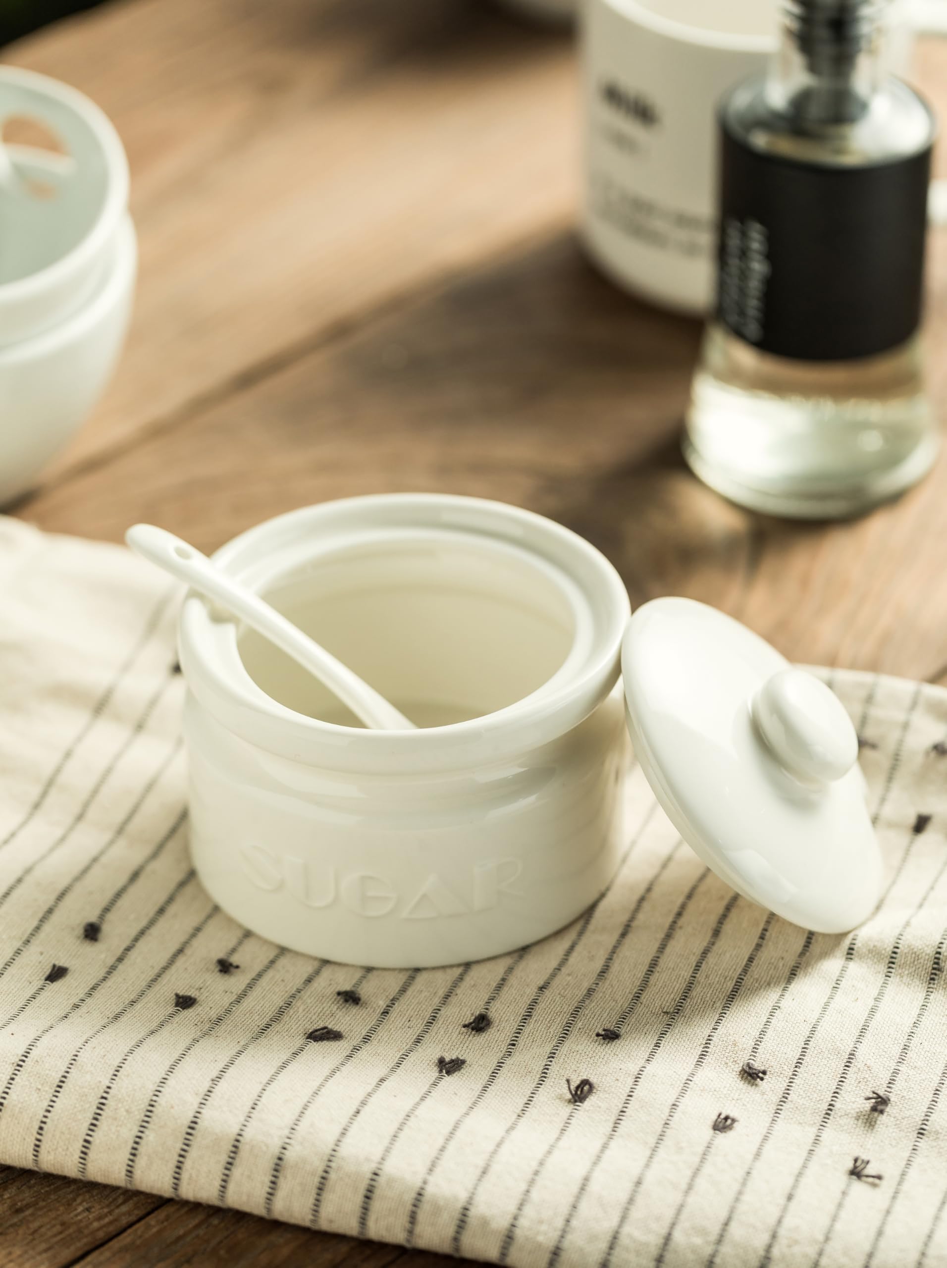 Gomakren storage container styled for modern farmhouse countertops