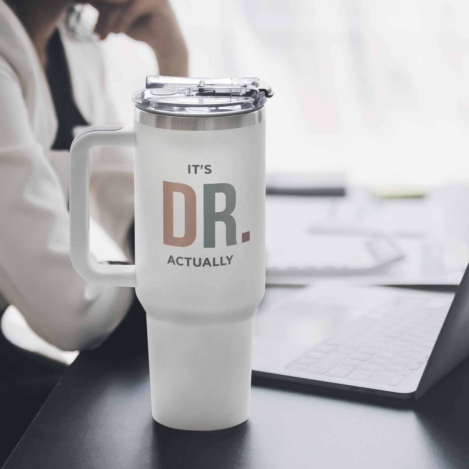 GoMelley 40oz stainless steel tumbler emphasizes superior insulation for hot drinks.