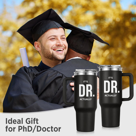 GoMelley double-sided print tumbler keeps your title visible and sparks conversations at work.