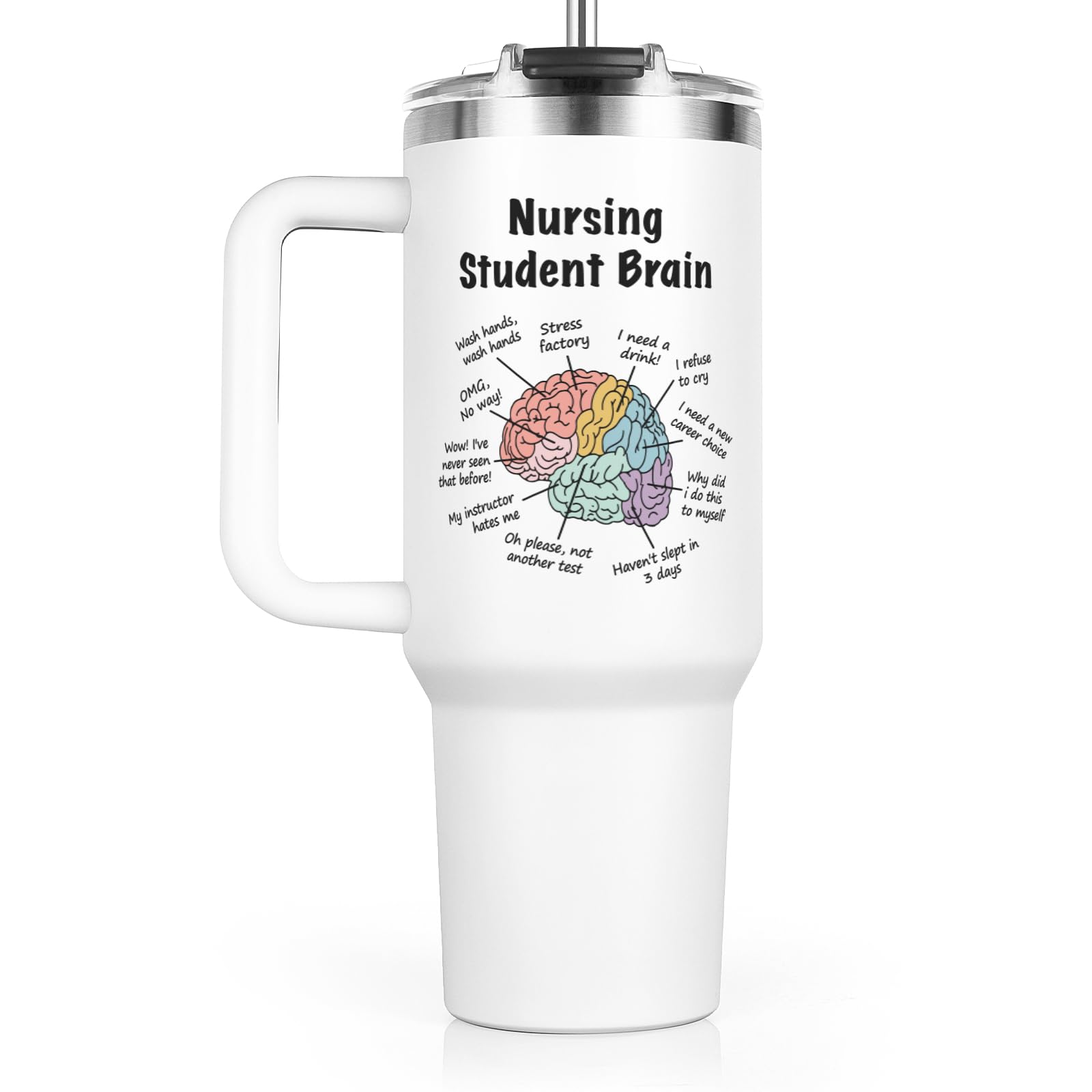 GoMelley nursing student tumbler with 40oz capacity keeps you hydrated during long shifts.