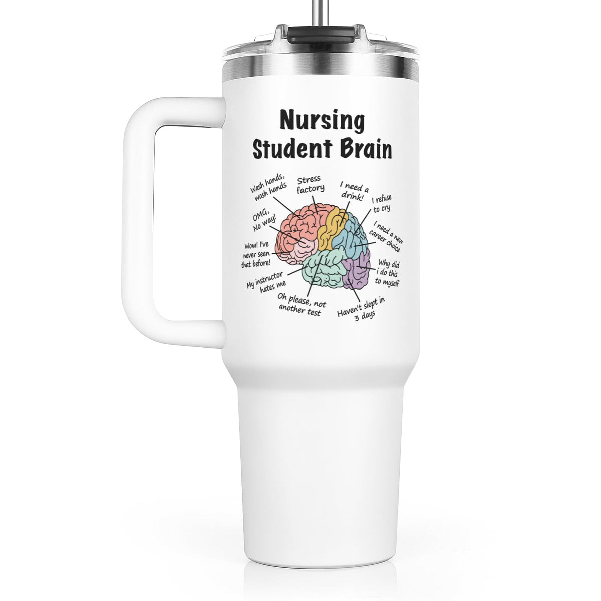 GoMelley nursing student tumbler with 40oz capacity keeps you hydrated during long shifts.