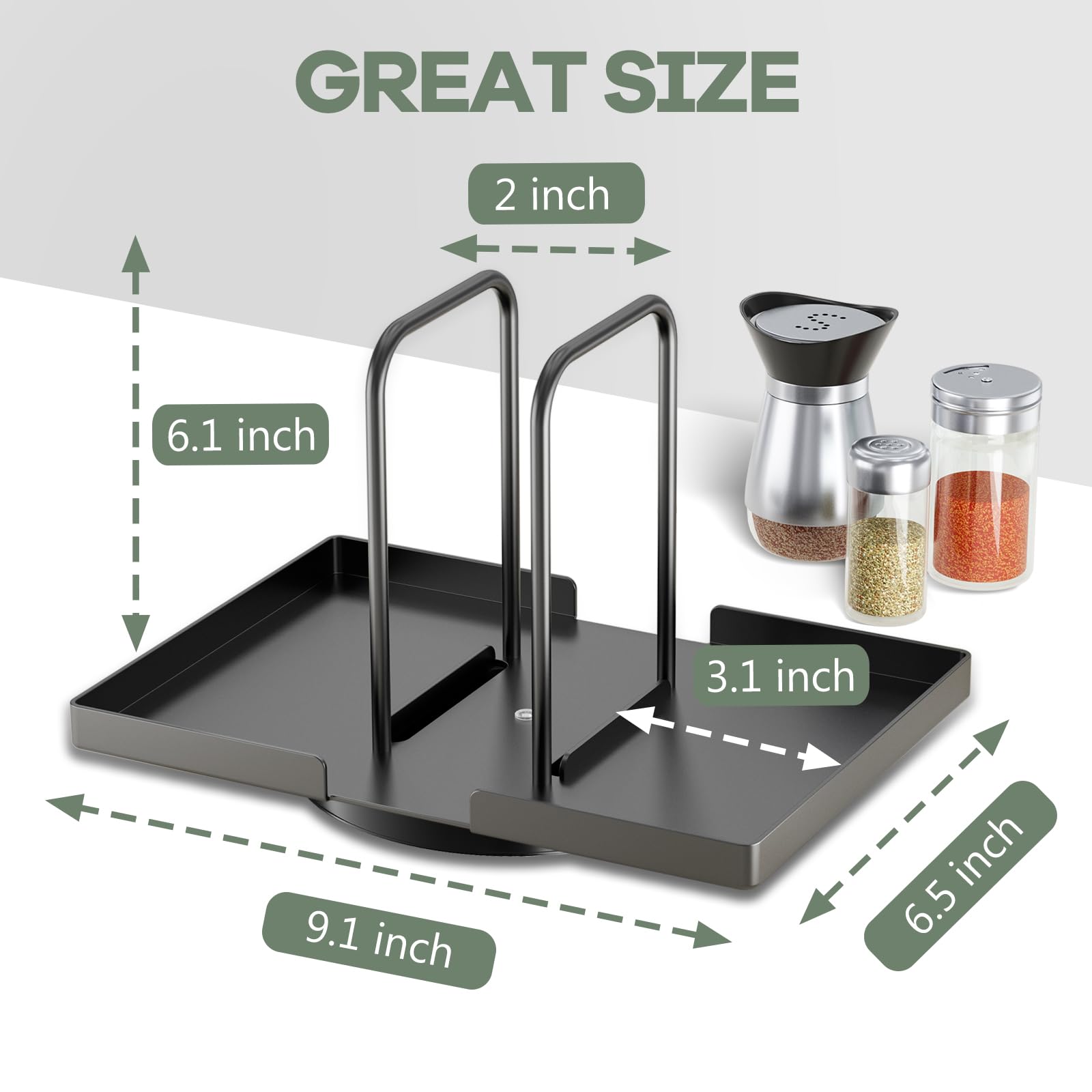 Gomyrod kitchen countertop organizer saves space on busy counters.