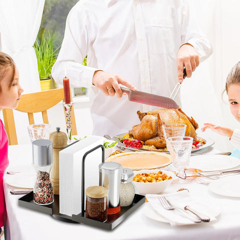 Gomyrod multi-use table organizer suitable for meals, parties and more.