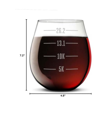 Gone For a Run post-run relaxation wine glass, ideal for entertaining at home.