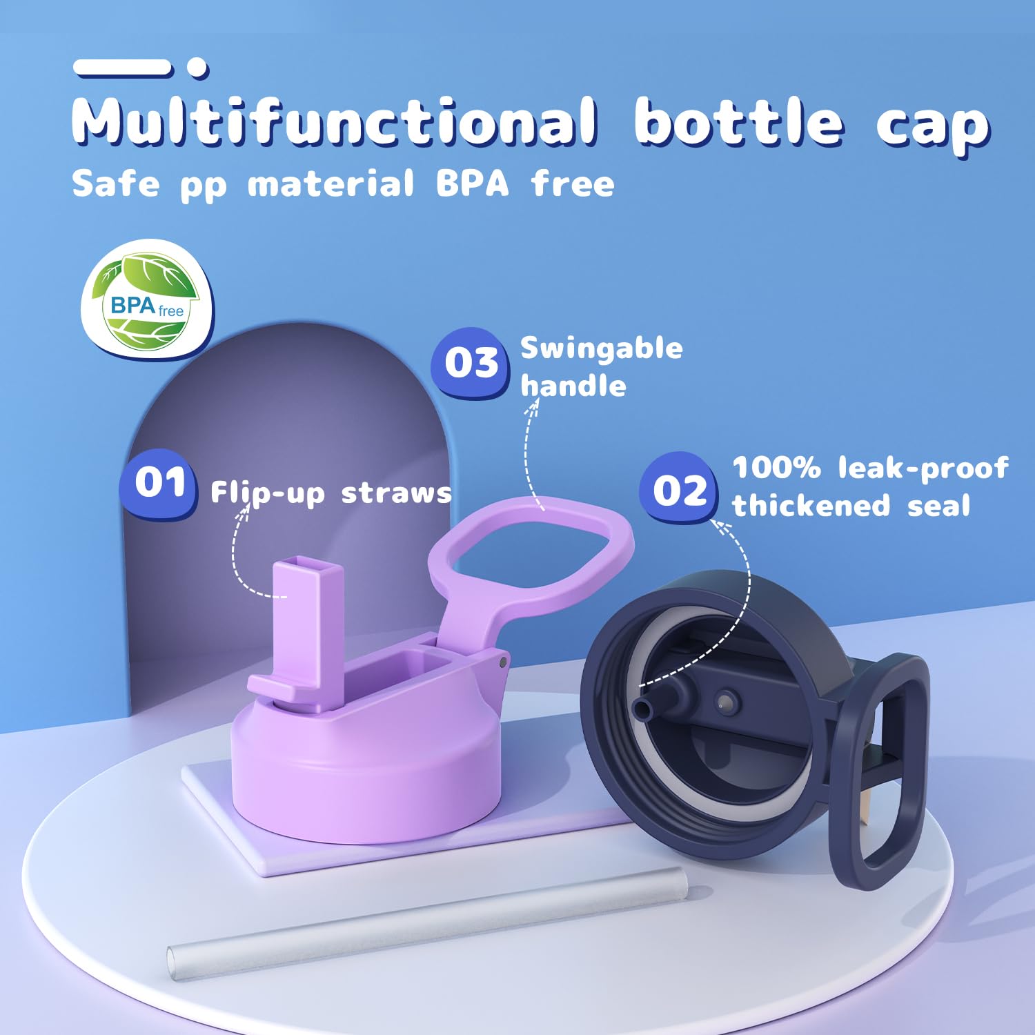 Gonfoam kid bottle with strap and easy carry handle for trips and sports.