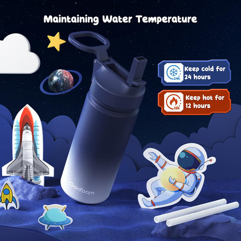 Gonfoam 16oz insulated bottle keeps drinks cold for hours.