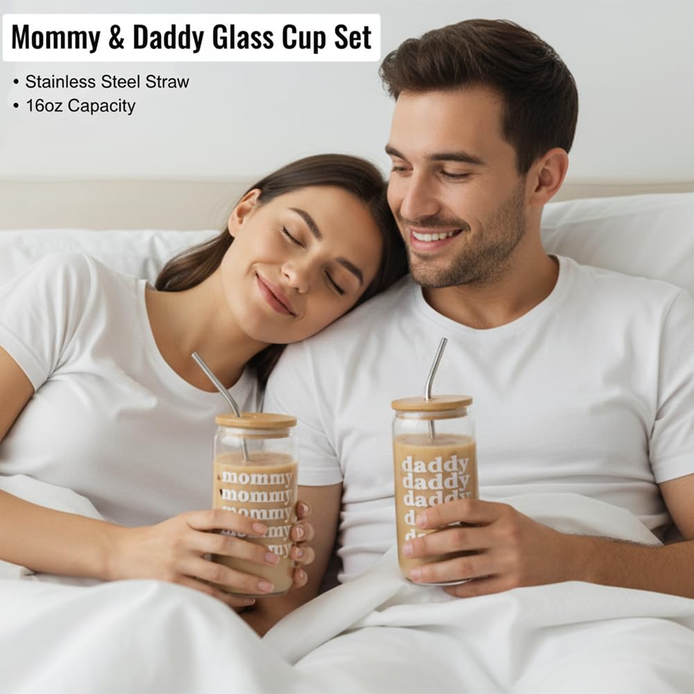 GONGHUAN Mommy and Daddy glass cups for toasts