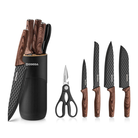 GOODA knife set with 8-inch chef knife for precise slicing and effortless prep.