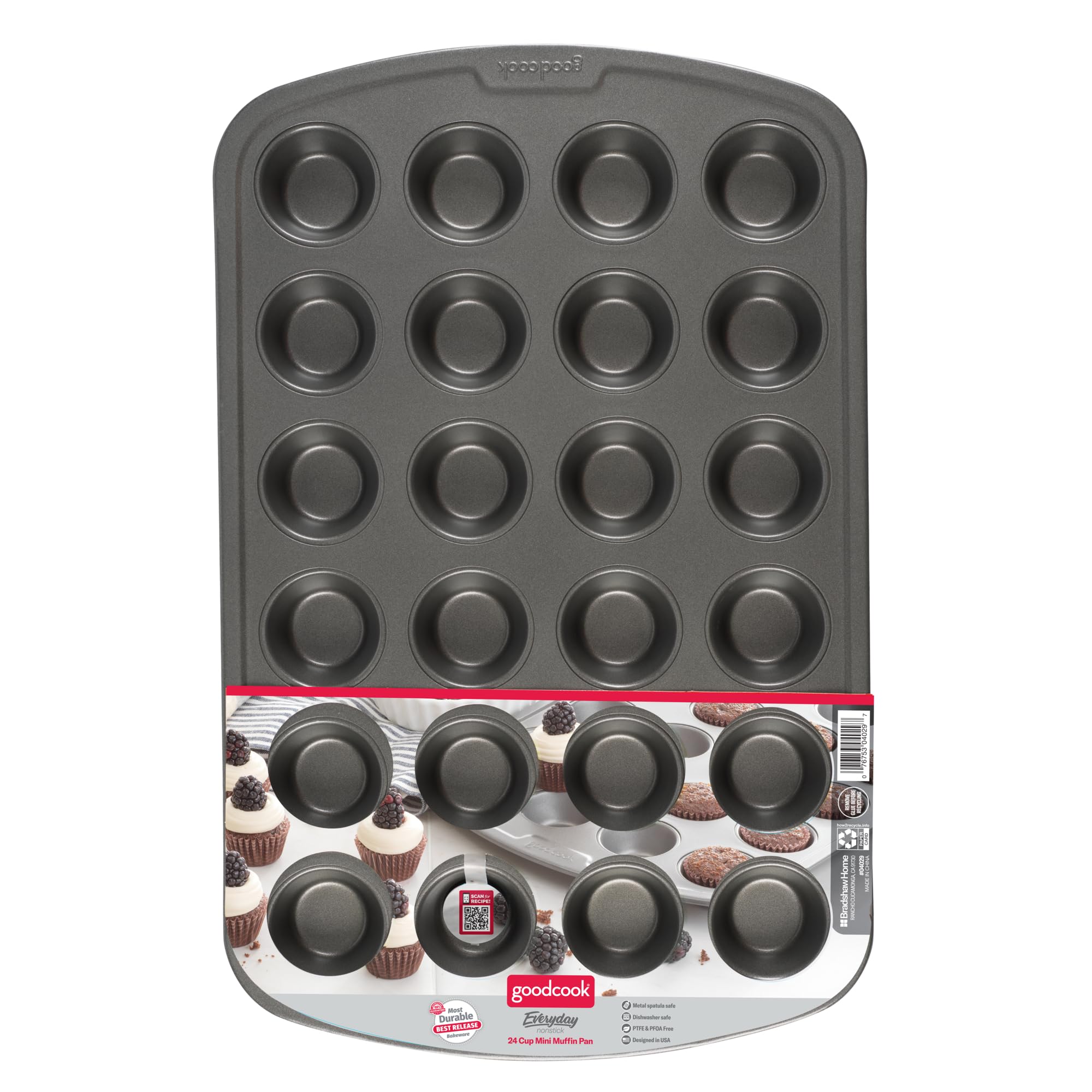 GoodCook 1-7-8-inch cups deliver uniform mini cupcakes.