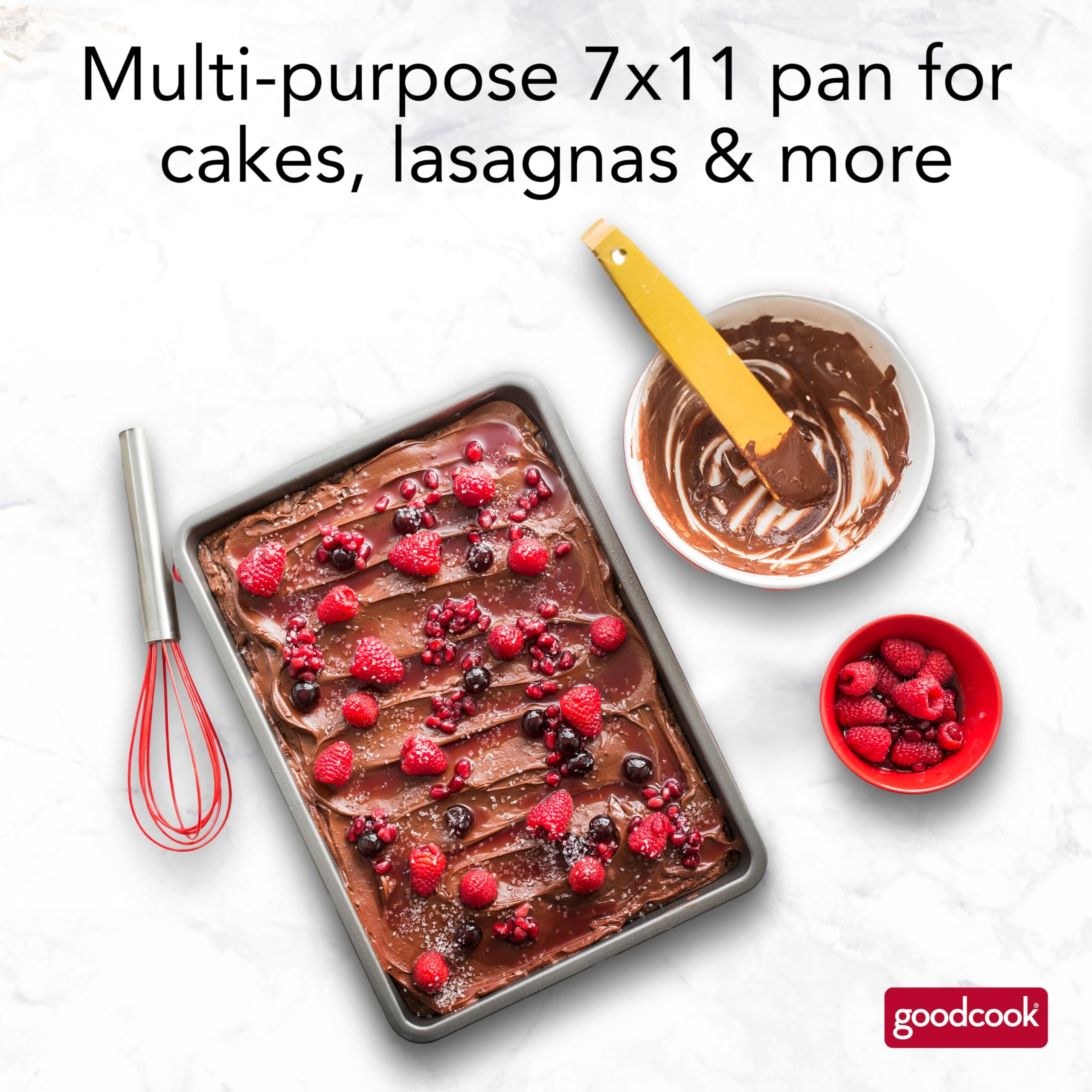 GoodCook 11x7 nonstick pan batter in pan for oven bake