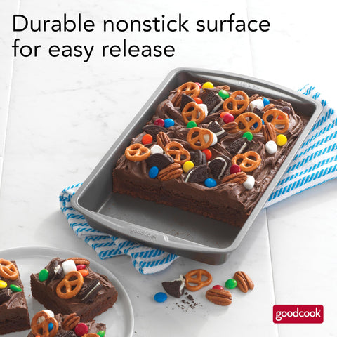 GoodCook 11x7 nonstick pan scratch-resistant coating for easy release