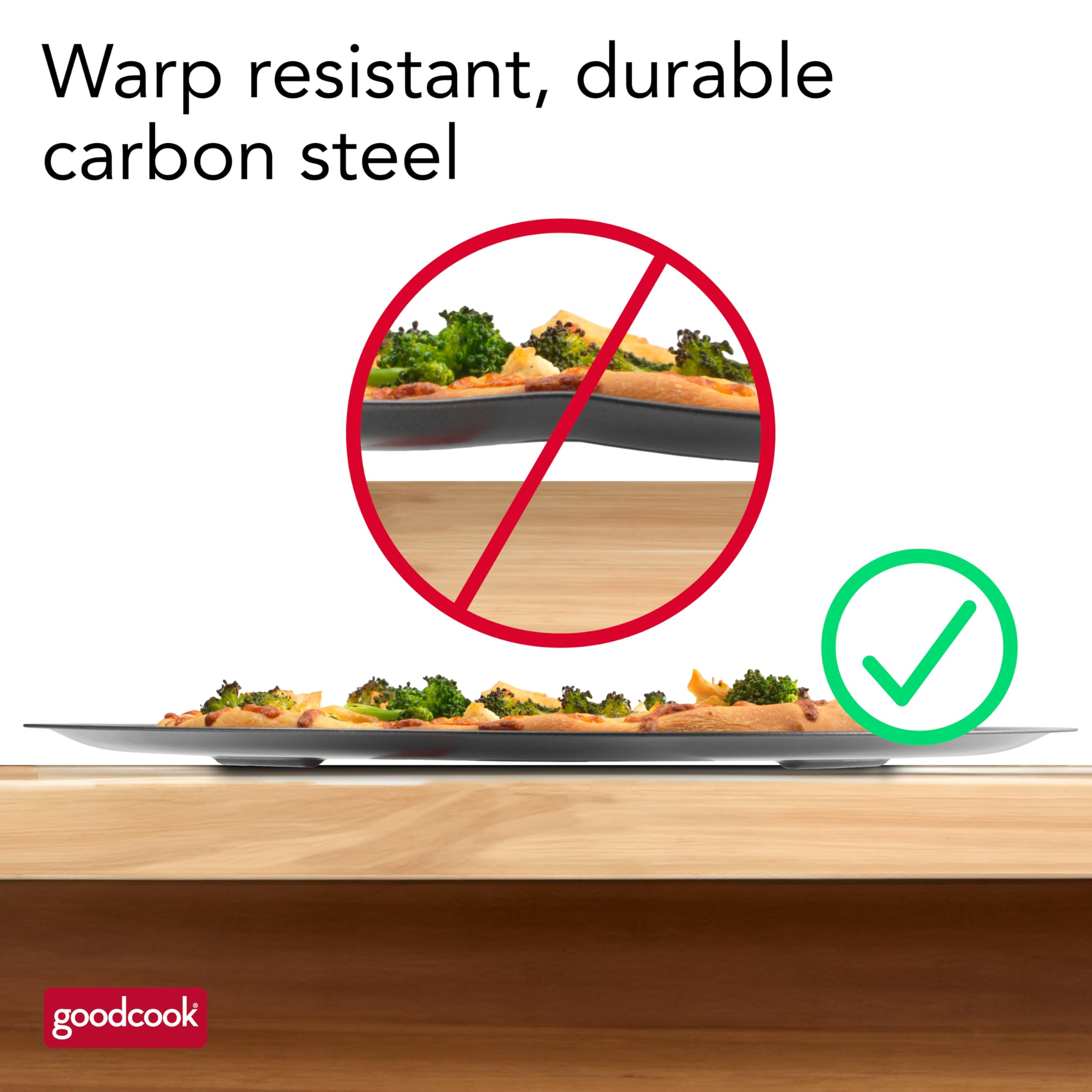 GoodCook AirPerfect even-heat design ensures consistent baking results.