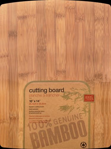 Close-up of GoodCook bamboo board edge-grain texture for knife-friendly prep