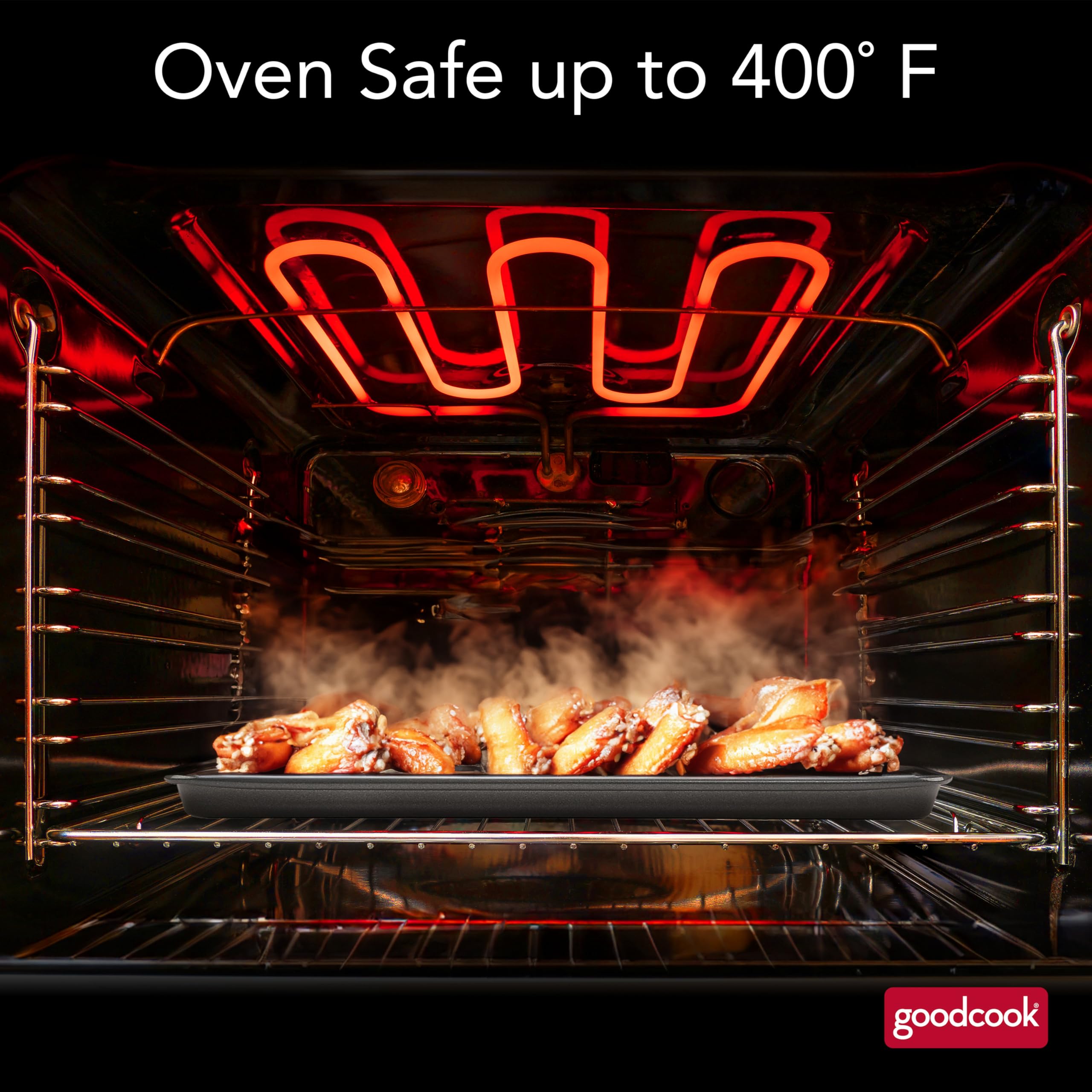 GoodCook carbon steel pan resists warping for years of use