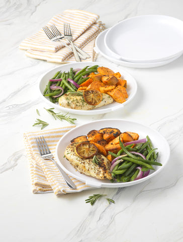GoodCook dishwasher-safe plates simplify cleanup and reuse.