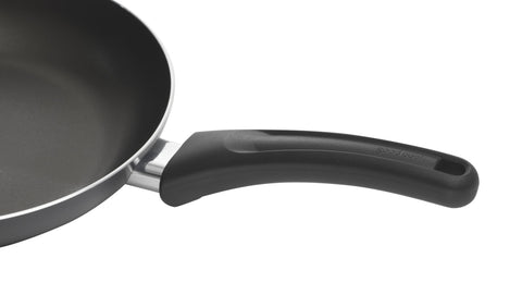 GoodCook mini frying pan on stove showing even heating for browning.