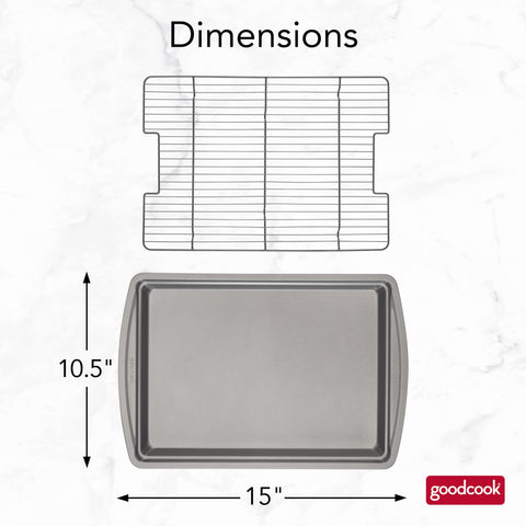 GoodCook oven-safe up to 410 degrees Fahrenheit enables versatile baking