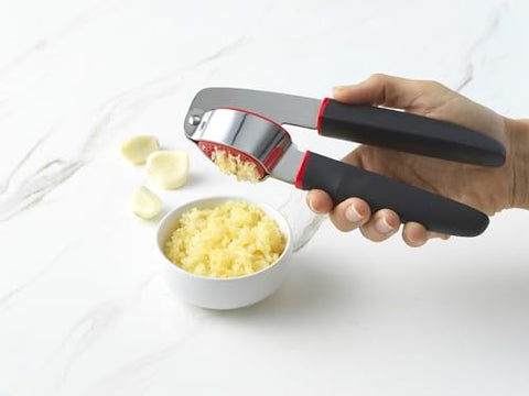 GoodCook Touch garlic press removable basket for easy cleaning