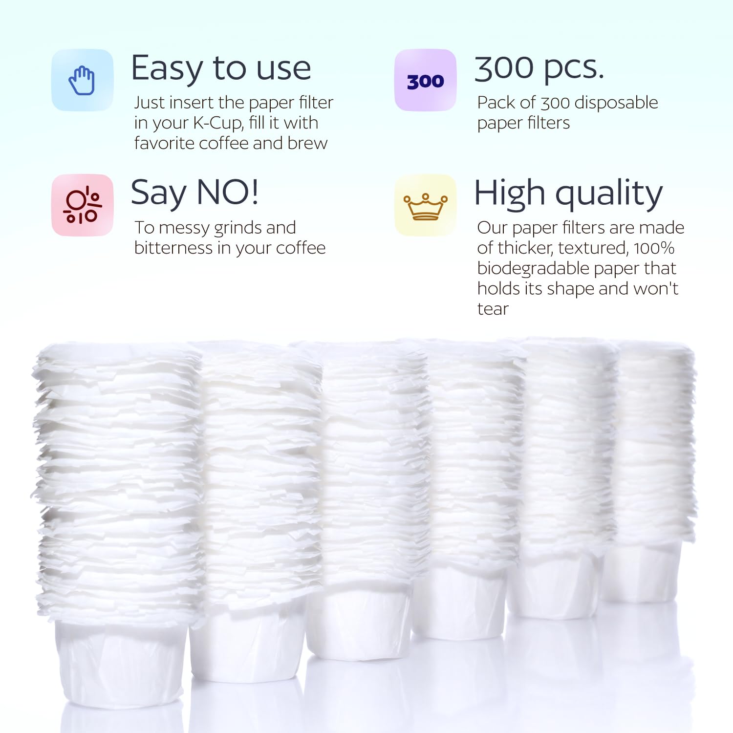 GoodCups biodegradable paper filter showing sturdy material.