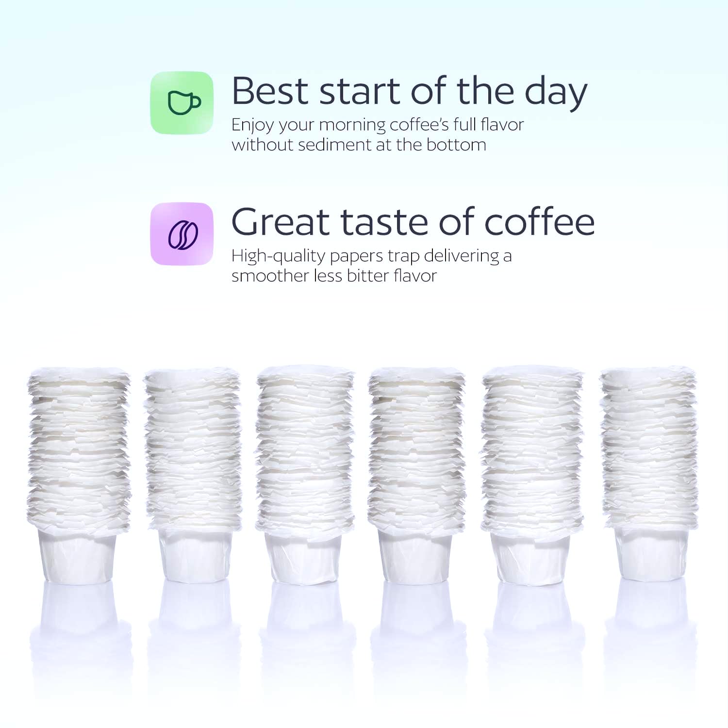 GoodCups easy cleanup disposable filters can be tossed after use.