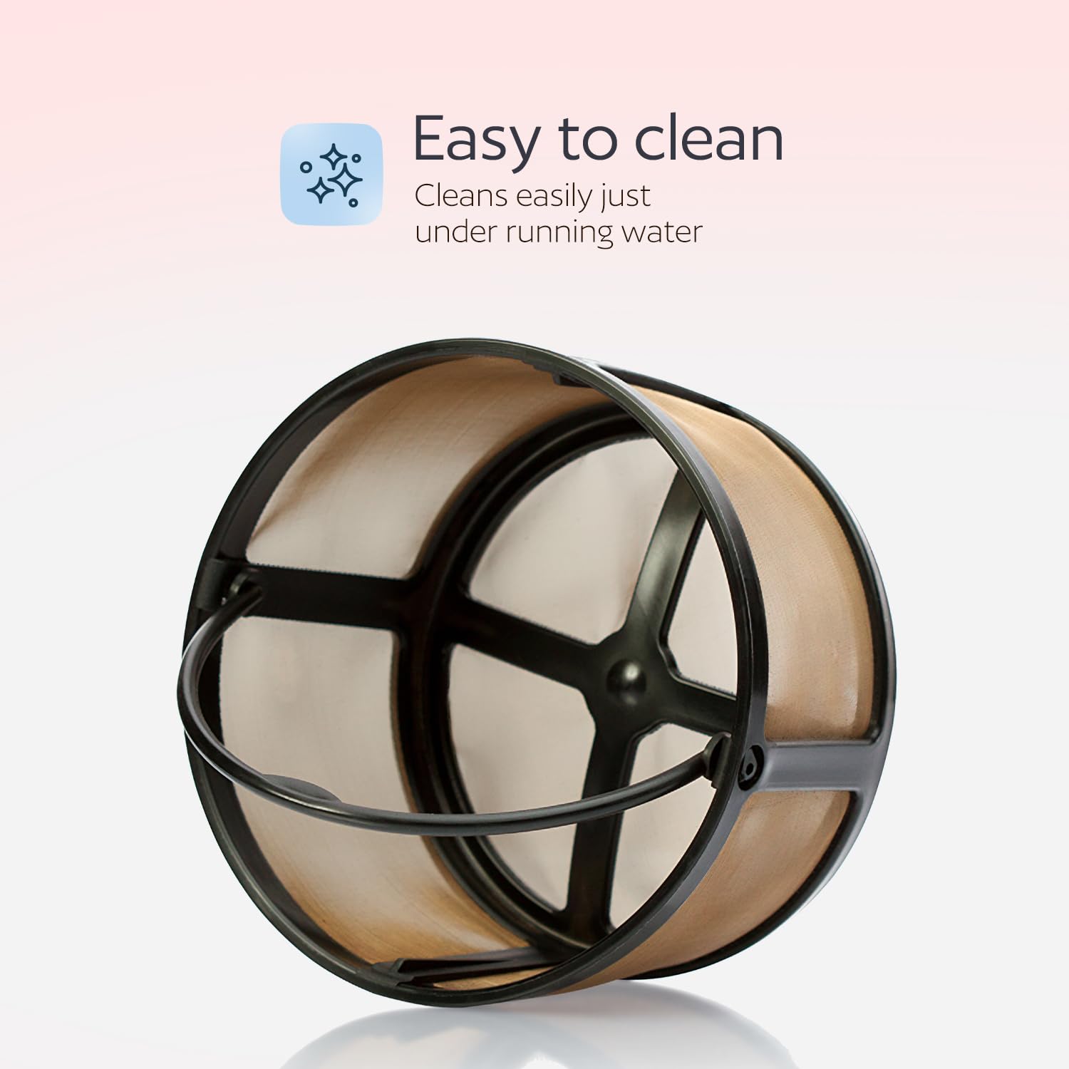GoodCups K-Duo reusable filter close-up, BPA-free materials for safe filtration.