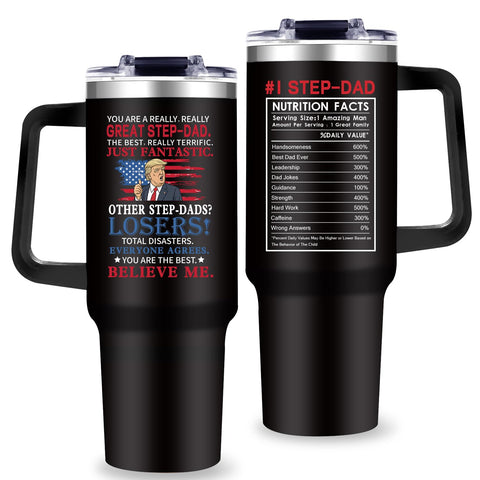 Gooddooes Stepdad Tumbler 40oz for everyday warmth or refreshment.